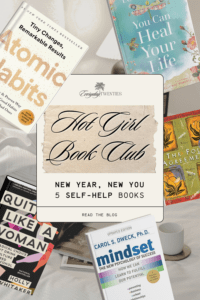 infographic of self help books for hot girl book club